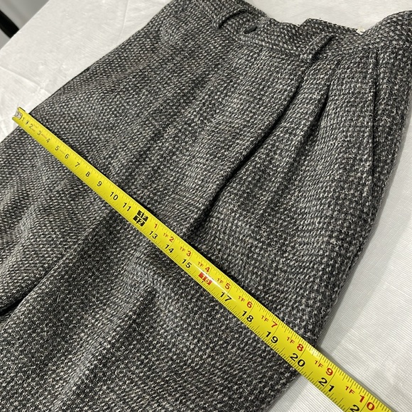 Vintage 1980s Crazy Horse high rise Italian wool pants tapered leg gray - Picture 14 of 16